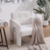 LVHOM Sessel Skandinavischer Stil, Polstersessel Cordstoff, Relaxsessel Einzelsessel Loungesessel, für Wohnzimmer, Büro, Schlafzimmer, Beige Bild 2