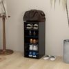 vidaXL Schuhschrank Schwarz 31,5x35x70 cm Holzwerkstoff 808983 Bild 3