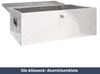 Aluminiumbox mit Deckel - Abschließbar | Alubox Deichselbox Alu Anhängerbox Werkzeugkiste Metall Transportbox Metallkiste, 100x55x37cm Silber Bild 2