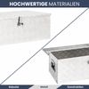 Aluminiumbox mit Deckel - Abschließbar | Alubox Deichselbox Alu Anhängerbox Werkzeugkiste Metall Transportbox Metallkiste, 100x55x37cm Silber Bild 4