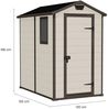 Dmora Gartenhaus Cranbrook, Gartenhütte, Gartenhaus, Werkzeugschuppen, 130x192 h198 cm, Beige Bild 3