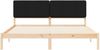 vidaXL Bettgestell mit gepolstertem Kopfteil Schwarz 200 x 200 cm 3405564 Bild 5