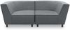 Gartenlounge Sofa 2-Sitzer Brandie 206x77x103 Outdoorbezug dunkelgrau Bild 2