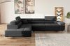 Stylefy Marokko Ecksofa Dunkelgrau Velours KRONOS Links Bild 3