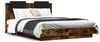 vidaXL Bettgestell mit Kopfteil Räuchereiche 120x190 cm Holzwerkstoff 3209965 Bild 2