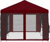 vidaXL Pavillon mit Seitenwänden 6 x 3 m Bordeauxrot 3376029 Bild 4