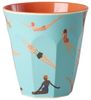 rice Becher Rice Melamin Becher - Schwimmer Motiv Türkis 250ml, 1-tlg, Melamin Bild 2