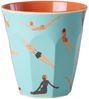 rice Becher Rice Melamin Becher - Schwimmer Motiv Türkis 250ml, 1-tlg, Melamin Bild 3