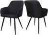 ALBATROS Esszimmerstühle 2er Set SILA, Schwarz - Modern und Stilvoll, bequemer Polsterstuhl - Eleganter Küchenstuhl, Stuhl Esszimmer oder Esstisch Stuhl im Retro-Look Bild 5