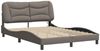 vidaXL Bettgestell mit LED ohne Matratze "Hvar" Taupe 140x200 cm Stoff 3213708 Bild 3