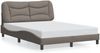 vidaXL Bettgestell mit LED ohne Matratze "Hvar" Taupe 140x200 cm Stoff 3213708 Bild 5
