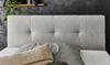 Boxspringbett Calais / Catania, Webstoff, Grau, 122 x 116 x 209 cm Bild 4