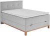 Boxspringbett Calais / Catania, Webstoff, Grau, 122 x 116 x 209 cm Bild 2