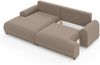 Ecksofa Lounge Schlaffunktion Bettkasten moderne L-Couch Ecke Links Hellbraun Bild 3