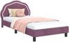 vidaXL Kinderbettgestell mit Kopfteil Lila 80 x 200 cm Samt 42010912 Bild 2