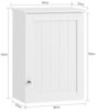 SoBuy BZR19-W Hängeschrank, MDF, Lackiert, Weiß, 40 x 52 x 23 cm Bild 3