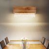 LED Wandleuchte, Holz, Kristalldekor, braun, H 17cm Bild 3
