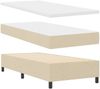 vidaXL Boxspringbett mit Kopfteil Creme 100 x 200 cm Stoff 3344049 Bild 4