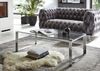Couchtisch >David 2< in Edelstahl aus Edelstahl, Glas 8 mm - 120x40x60cm (BxHxT) Bild 3