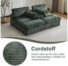 Leawin Sofa Cordsofa 2-Sitzer mit Bettfunktion, modernes Schlafsofa für Wohnzimmer, Weicher Cordbezug, flexible Kombination & ideal für kleine Räume Bild 3