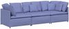 vidaXL Modulares Sofa mit Kissen Stoff Jeansblau 3321277 Bild 2