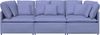vidaXL Modulares Sofa mit Kissen Stoff Jeansblau 3321277 Bild 5