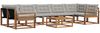 vidaXL Outdoor-Sofagarnitur mit Kissen 8 pcs Natürlich und Hellgrau 3369290 Bild 2