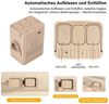 kehot Luftbett Luftbett 202×150×38 cm mit integrierter elektrischer Pumpe, (Doppel Luftmatratze mit 2 Kissen & Akku-Pumpe 2000 mAh, Campingbett mit Beflockung, schnell aufblasbar & platzsparend), Outdoor & Gästebett mit stabiler Höhe 38 cm für hohen Ko... Bild 4