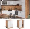 Küchenunterschrank R-Line Weiß Hochglanz 60 cm , AP Eiche Vicco Bild 2