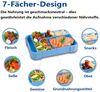 Agger Lunchbox Brotdose Kinder mit Fächern, 1330ML Jausenbox Kinder (Löffel & Gabel), Kinder Brotdose,Kinderfreundliche Verriegelung,BPA-Frei,Auslaufsicher Bild 2