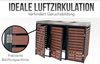 4er Mülltonnenverkleidung HWC-K14, Mülltonnenbox mit Pflanzkasten, 124x265x84cm WPC Edelstahl 132kg ~ anthrazit Bild 3
