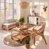 Set von Tischen für Wohnzimmer HORIZON, rund, aus Jute und Bambus, Atmosphera Bild 5