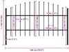 vidaXL Gartenzaun Woerden mit Speerspitze Stahl 170 x 100 cm Schwarz 144941 Bild 4