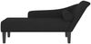 vidaXL Chaiselongue mit Kissen Schwarz Stoff Bild 3