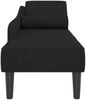 vidaXL Chaiselongue mit Kissen Schwarz Stoff Bild 4