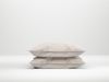 2 Stück Zo! Home Cotton Kissenbezüge 40x80 Lino Sandy beige natur meliert uni Bild 2