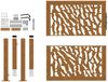 vidaXL Gartentor 100x100 cm Verwitterungsstahl Trace-Design 4100984 Bild 5