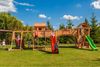 Fungoo Spielturm "Maxi Set Spider Land My Space XL Fortress Toybox Rainbow Spider+", teak,mit 2x Rutschen, 2x Spieltürmen, Verbindungsbrücke, Schaukel, Leiter, Trapez, Kletterseil und Kletterwände Bild 2