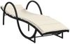 vidaXL Sonnenliege mit Auflage Schwarz 60x199x42 cm Poly Rattan 368257 Bild 2