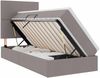 vidaXL Aufbewahrungsbett mit Matratze Taupe 90 x 200 cm Polyester 3371694 Bild 2