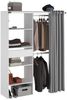 Parisot Kleiderschrank mit Vorhang Bari in weiß und grau 143 cm Bild 5