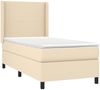 vidaXL Boxspringbett mit Matratze Creme 80x200 cm Stoff, Härtegrad: H2 [3131230] Bild 3
