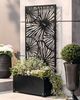 Dekoleidenschaft Blumenkasten mit Rankgitter, Metall schwarz, Pflanzkasten mit Spalier, 60 x 24 x 24 cm, mit Rankhilfe 122 cm hoch, Hochbeet mit Sichtschutz Bild 2