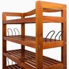Casaria Schuhregal Schuhständer Schuhablage Akazie Holz 5 Fächer Bild 5