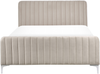 Bett mit Lattenrost LUNAN 140 x 200 cm Samtstoff Taupe Bild 5