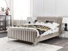 Bett mit Lattenrost LUNAN 140 x 200 cm Samtstoff Taupe Bild 3