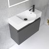 Alpenberger Badmöbel-Set Waschbecken mit Unterschrank 55 cm Breit, (Waschtischunterschrank, Badezimmerschrank Klein), Badschrank Hängend mit Badspiegel Bild 3