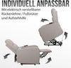 Fernsehsessel HWC-K62, Relaxsessel TV-Sessel Liege, Liegefunktion Aufstehhilfe, Metall Stofff/Textil Cord ~ hellgrau Bild 3