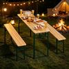 Bequemes Partymöbelsatz,Gartenmöbelsatz,Biermöbelsatz,Klappbarer Tisch und Bank Bild 3