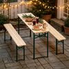 Bequemes Partymöbelsatz,Gartenmöbelsatz,Biermöbelsatz,Klappbarer Tisch und Bank Bild 2